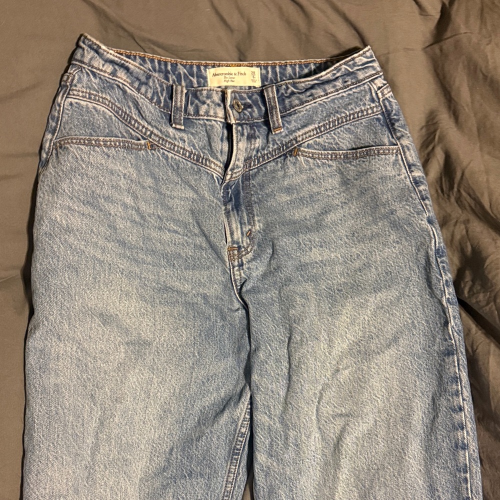Abercrombie “the loose” high rise curve love jeans